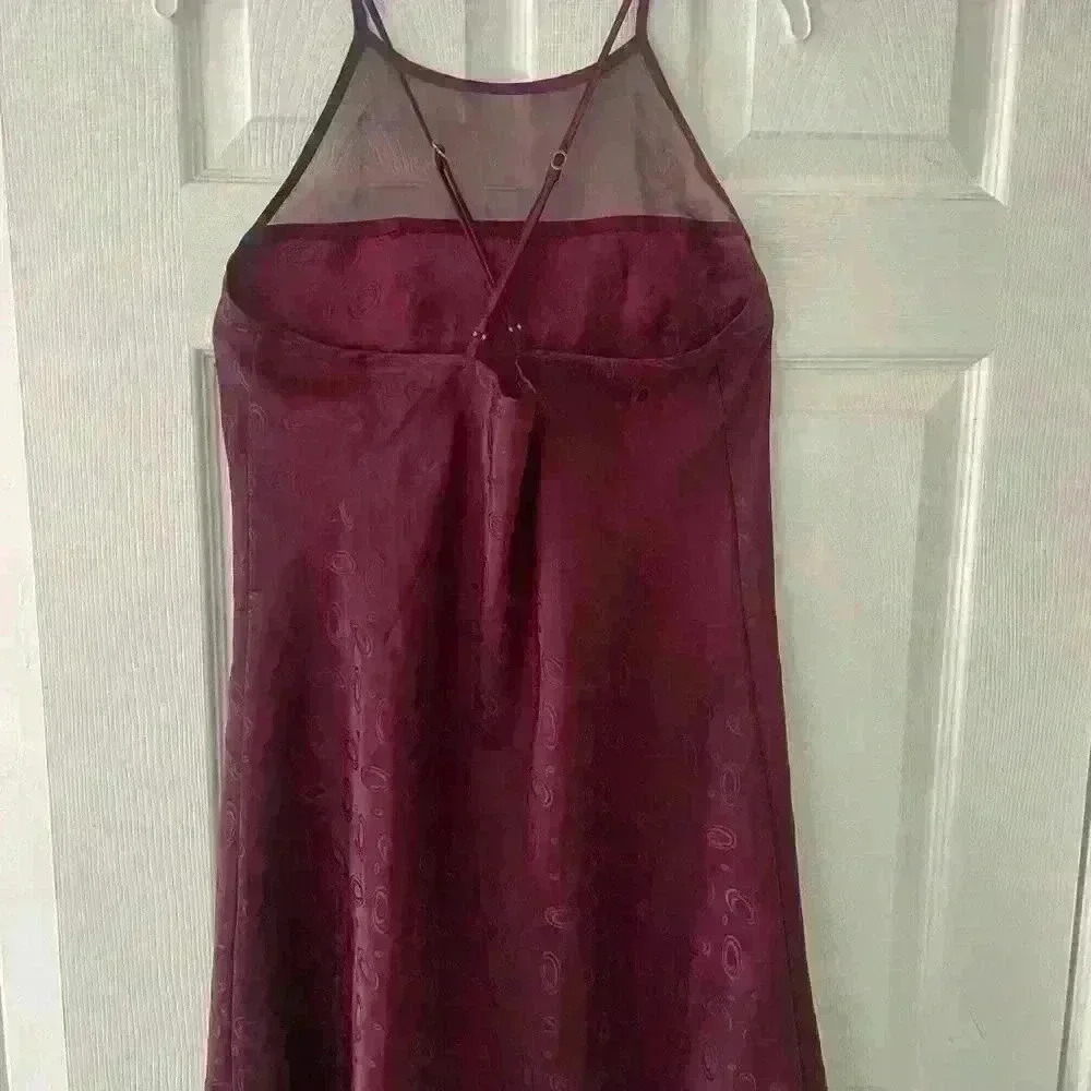 Valerie Stevens Burgundy Sexy Intimate Slip Dress - B25 - Picture 2 of 5